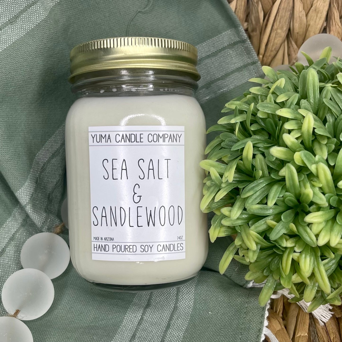 Sea Salt & Sandalwood Soy Candle
